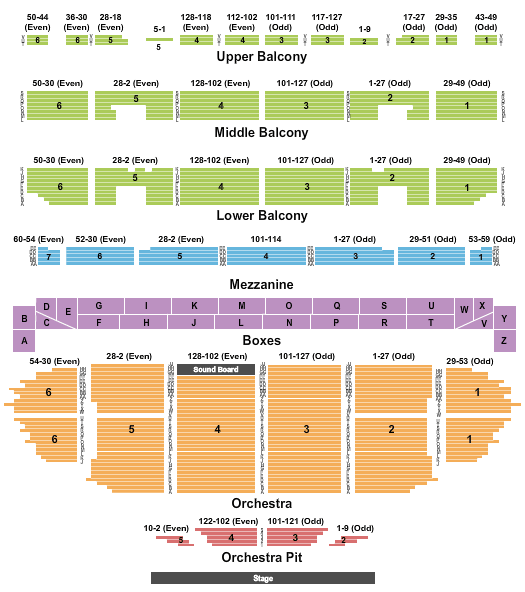 Fabulous Fox Theatre Death Becomes Her Seating Chart